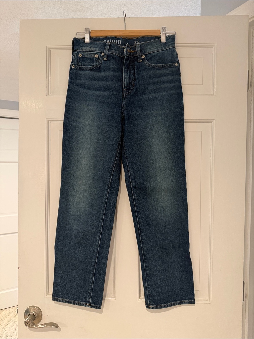 J. Crew Women's Straight Leg Jeans in Dark Blue